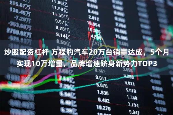 炒股配资杠杆 方程豹汽车20万台销量达成，5个月实现10万增量，品牌增速跻身新势力TOP3