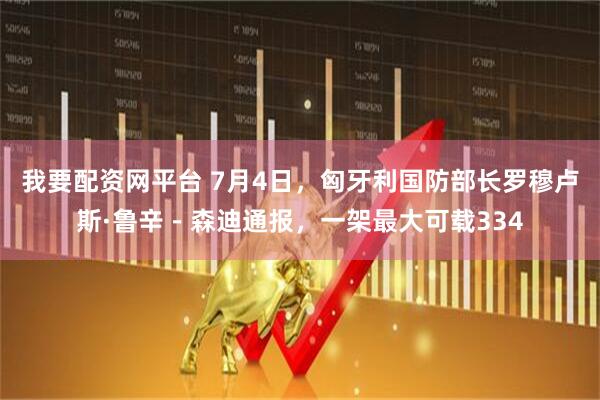 我要配资网平台 7月4日,匈牙利国防部长罗穆卢斯·鲁辛-森迪通报,一架最大可载334